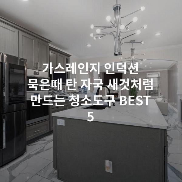 가스레인지 인덕션 묵은때 탄 자국 새것처럼 만드는 청소도구 BEST 5