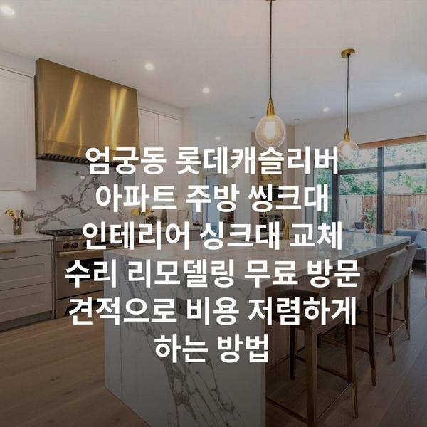 엄궁동 롯데캐슬리버 아파트 주방 씽크대 인테리어 싱크대 교체 수리 리모델링 무료 방문 견적으로 비용 저렴하게 하는 방법