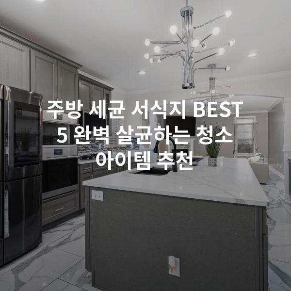 주방 세균 서식지 BEST 5 완벽 살균하는 청소 아이템 추천