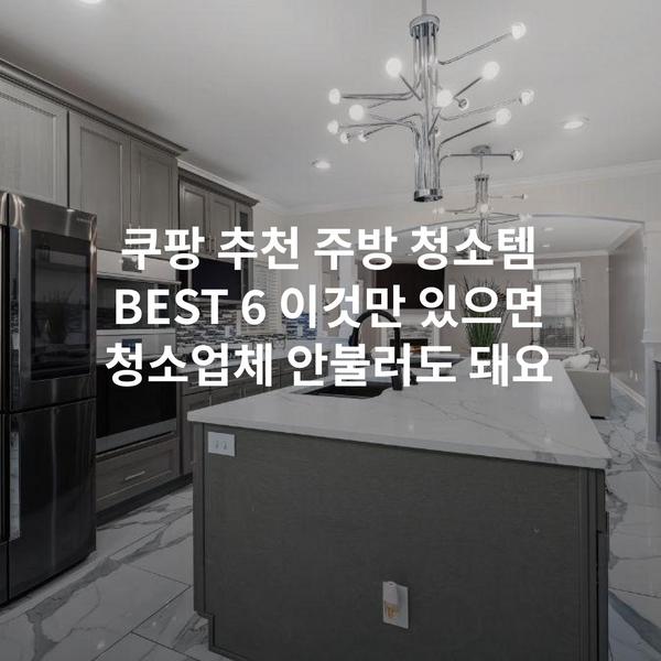 쿠팡 추천 주방 청소템 BEST 6 이것만 있으면 청소업체 안불러도 돼요