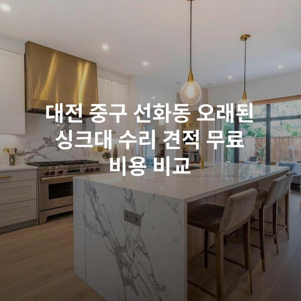 대전 중구 선화동 오래된 싱크대 수리 견적 무료 비용 비교