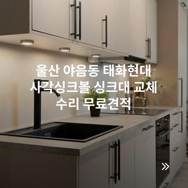 울산 야음동 태화현대 사각싱크볼 싱크대 교체 수리 무료견적
