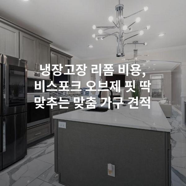 냉장고장 리폼 비용, 비스포크 오브제 핏 딱 맞추는 맞춤 가구 견적