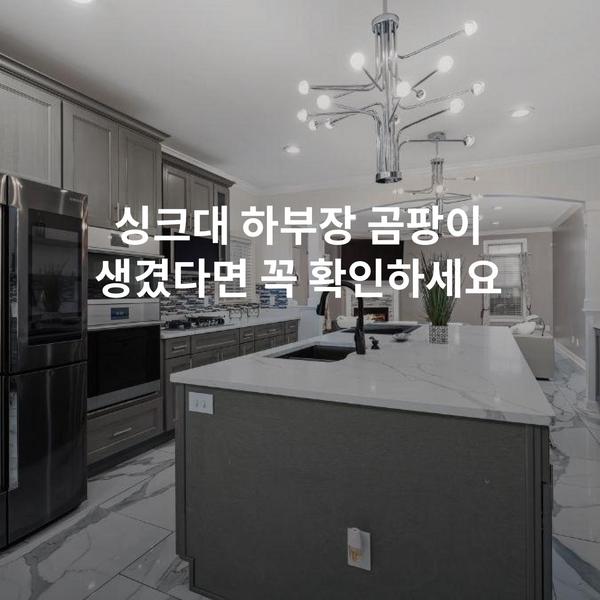싱크대 하부장 곰팡이 생겼다면 꼭 확인하세요