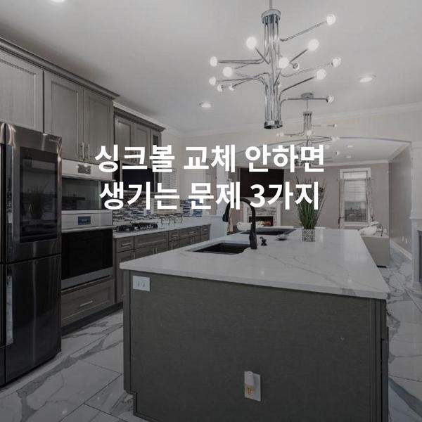 싱크볼 교체 안하면 생기는 문제 3가지